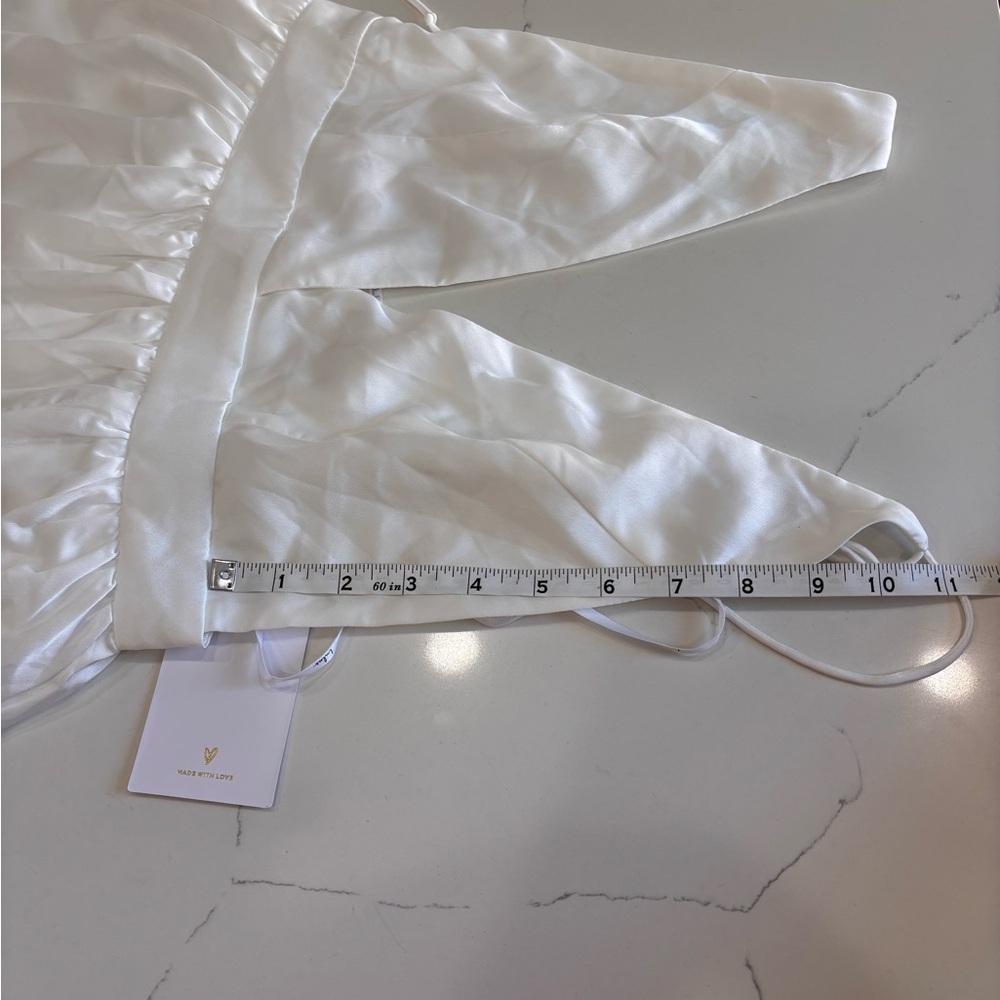 Lulus Elegant real love White satin Sleeveless Maxi Dress size S - Picture 16 of 16